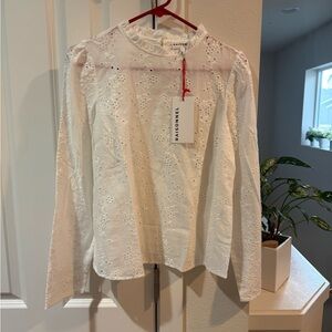 White Eyelet Blouse